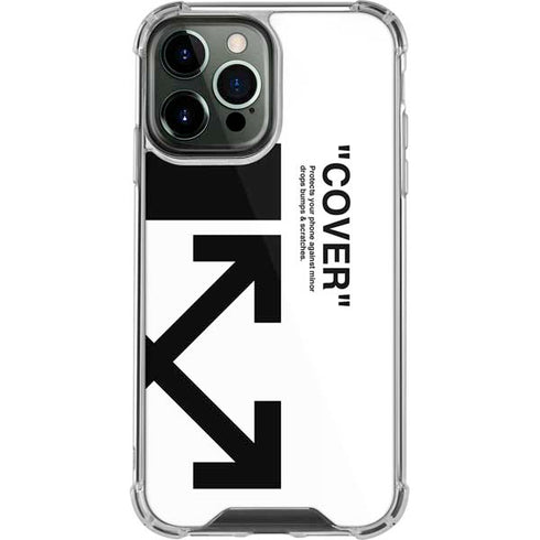 Black and White Arrows iPhone 14 Pro Max Clear Case