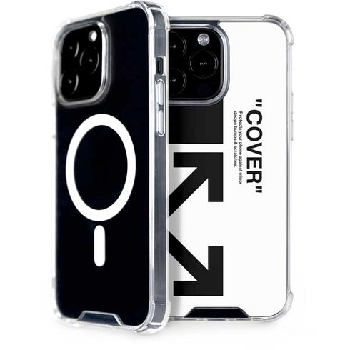 Black and White Arrows iPhone 15 Pro Max MagSafe Case