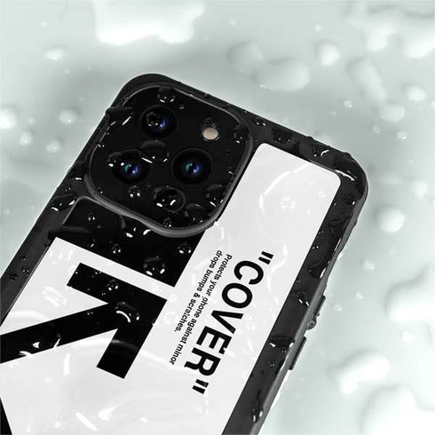 Black and White Arrows iPhone 14 Pro Max Waterproof Case