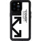 Black and White Arrows iPhone 14 Pro Max Waterproof Case