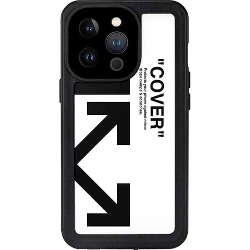 Black and White Arrows iPhone 14 Pro Waterproof Case