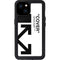 Black and White Arrows iPhone 15 Plus Waterproof Case