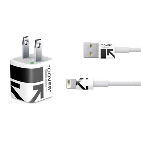 Black and White Arrows iPhone Charger (5W USB) Skin