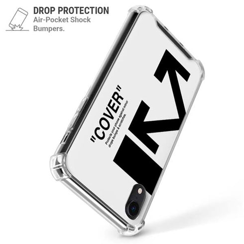 Black and White Arrows iPhone XR Clear Case