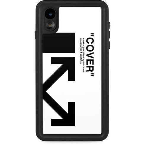 Black and White Arrows iPhone XR Waterproof Case