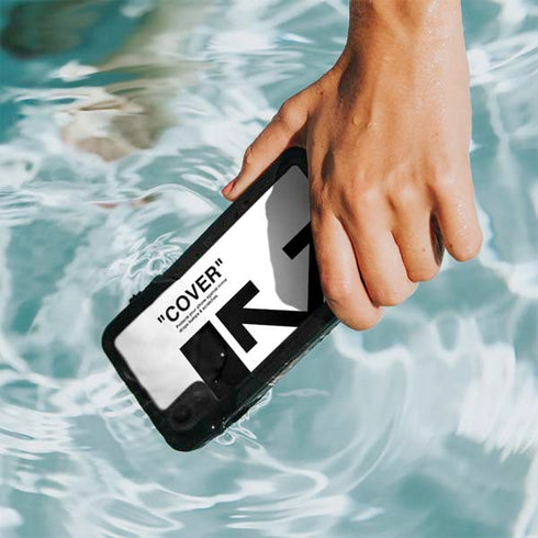 Black and White Arrows iPhone XR Waterproof Case