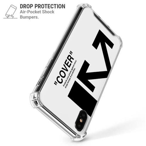 Black and White Arrows iPhone XS Max Clear Case