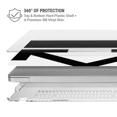 Black and White Arrows MacBook Air 13in M1 (2021) Case plus Skin