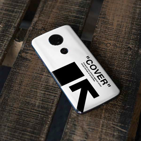 Black and White Arrows Moto E5 Plus Skin