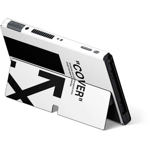 Black and White Arrows Nintendo Switch OLED (2021) Skin