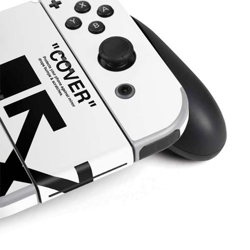 Black and White Arrows Nintendo Switch OLED (2021) Skin