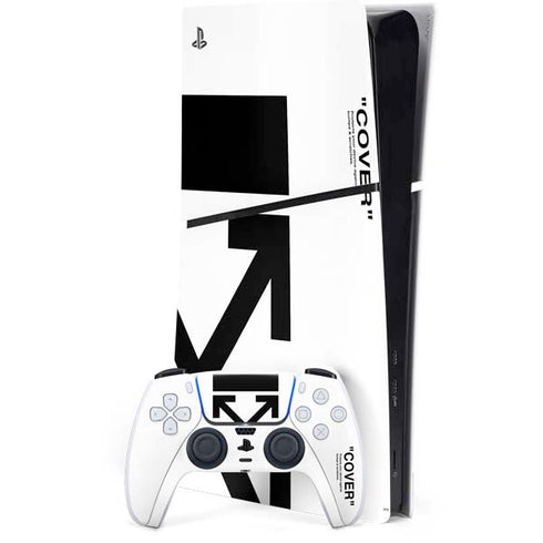 Black and White Arrows PS5 Slim Digital Edition Console Skin