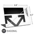 Black and White Arrows Universal Laptop 11in (8.8 x 6.2in) Skin