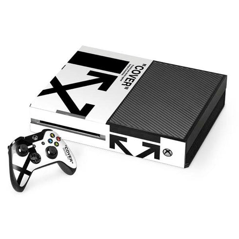 Black and White Arrows Xbox One Console and Controller Bundle Skin