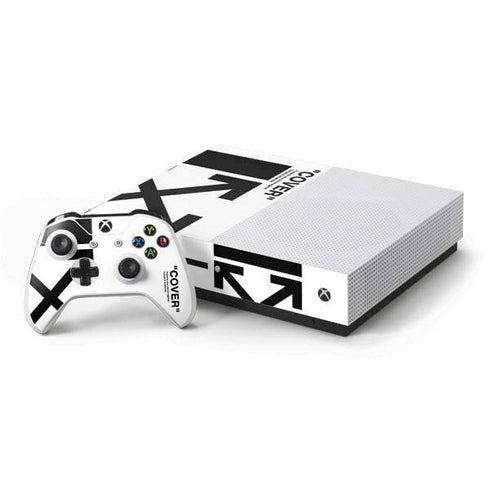 Black and White Arrows Xbox One S Console and Controller Bundle Skin