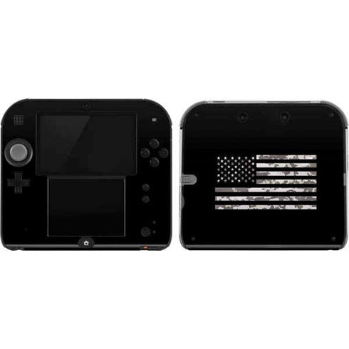 Black and White Camo American Flag Nintendo 2DS Skin