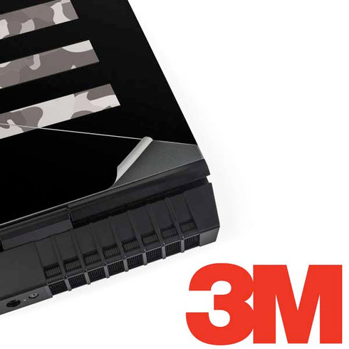 Black and White Camo American Flag Dell Alienware Skin