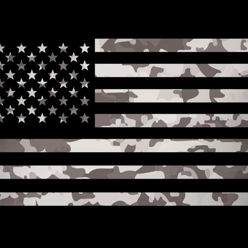 Black and White Camo American Flag Dell Alienware Skin