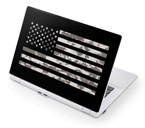 Black and White Camo American Flag Acer Chromebook Skin