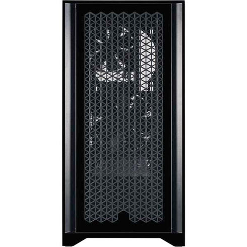 Black and White Camo American Flag Corsair 4000D Tempered Glass Mid-Tower ATX Case Skin