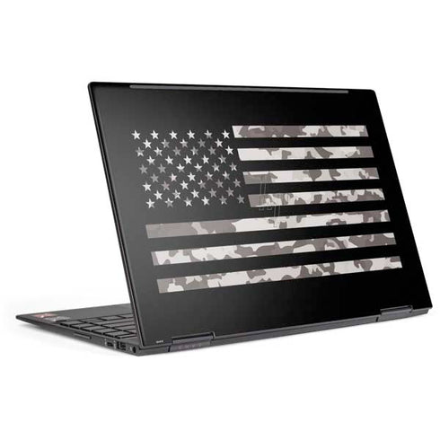 Black and White Camo American Flag HP Envy Skin
