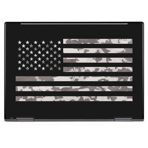 Black and White Camo American Flag HP Envy Skin