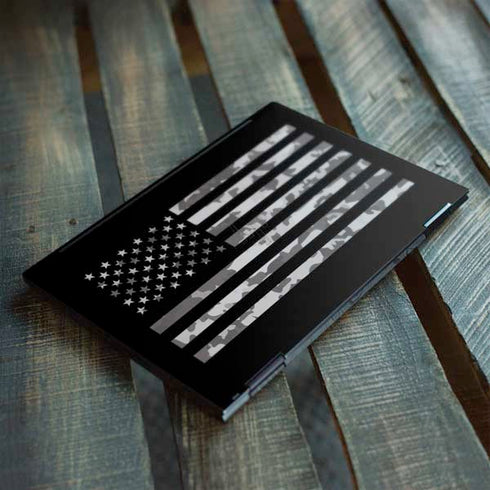 Black and White Camo American Flag HP Envy Skin