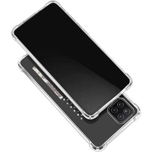 Black and White Camo American Flag Galaxy A12 Clear Case