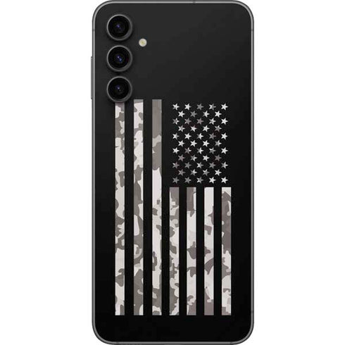 Black and White Camo American Flag Galaxy A14 5G Skin