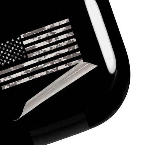 Black and White Camo American Flag Galaxy Buds Pro Skin