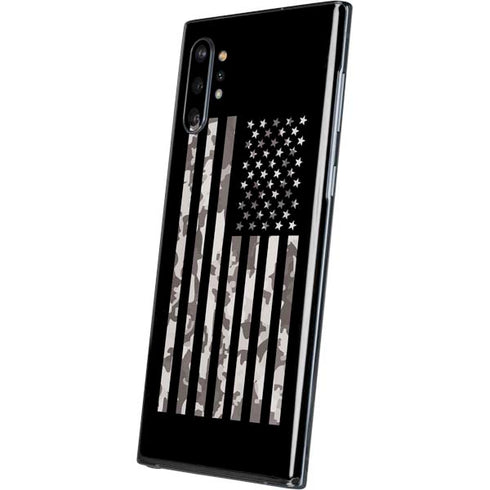Black and White Camo American Flag Galaxy Note 10 Plus Skin