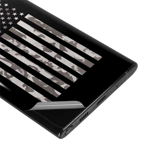 Black and White Camo American Flag Galaxy Note 10 Plus Skin