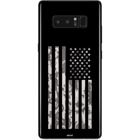 Black and White Camo American Flag Galaxy Note 8 Skin