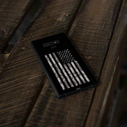 Black and White Camo American Flag Galaxy Note 9 Skin