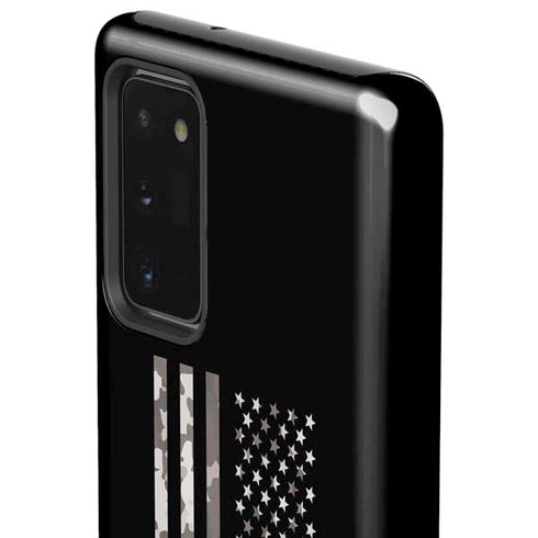 Black and White Camo American Flag Galaxy Note20 5G Pro Case