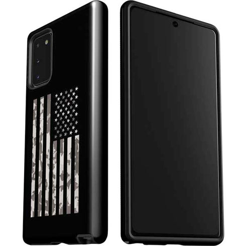 Black and White Camo American Flag Galaxy Note20 5G Pro Case