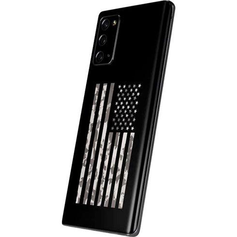 Black and White Camo American Flag Galaxy Note20 5G Skin