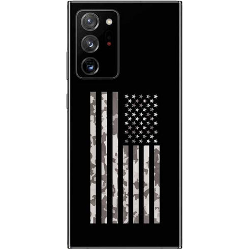 Black and White Camo American Flag Galaxy Note20 Ultra 5G Skin