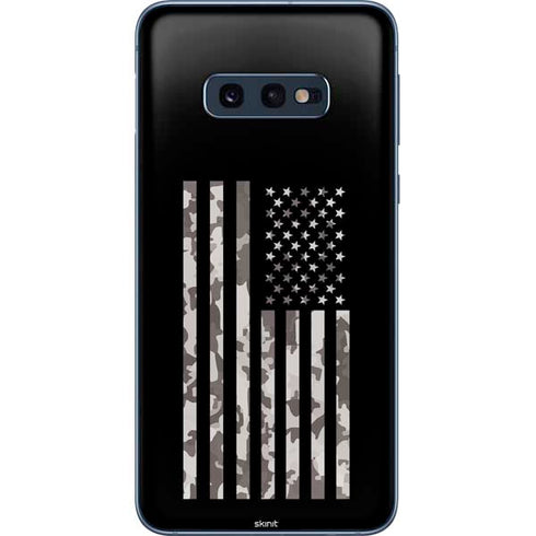 Black and White Camo American Flag Galaxy S10e Skin