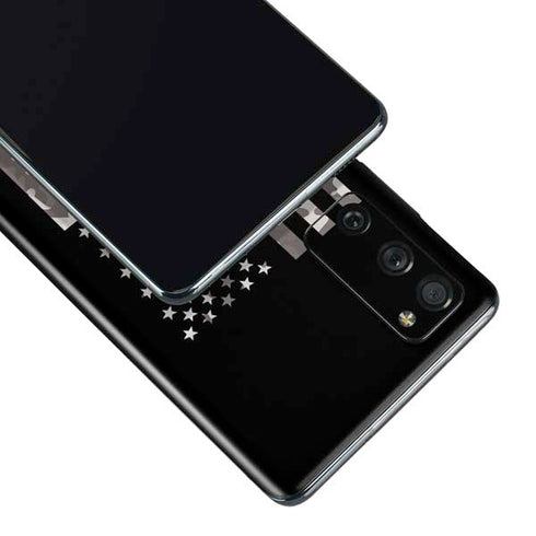 Black and White Camo American Flag Galaxy S20 Fan Edition Skin