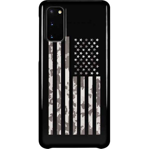 Black and White Camo American Flag Galaxy S20 Lite Case
