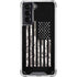Black and White Camo American Flag Galaxy S21 5G Clear Case