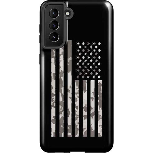 Black and White Camo American Flag Galaxy S21 Plus 5G Pro Case