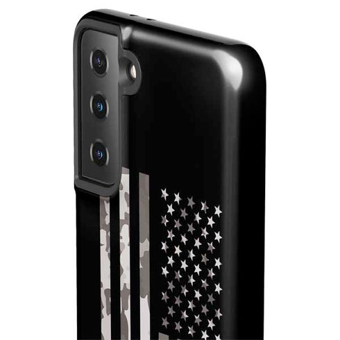 Black and White Camo American Flag Galaxy S21 Plus 5G Pro Case