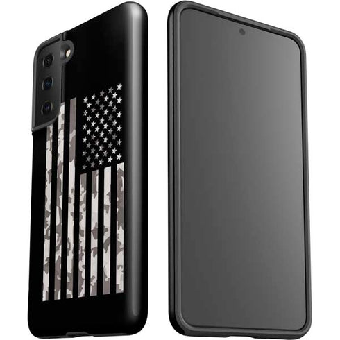 Black and White Camo American Flag Galaxy S21 Plus 5G Pro Case
