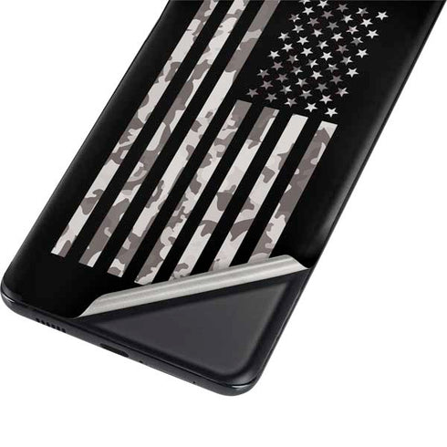 Black and White Camo American Flag Galaxy S21 Ultra 5G Skin