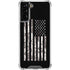 Black and White Camo American Flag Galaxy S22 Plus Clear Case
