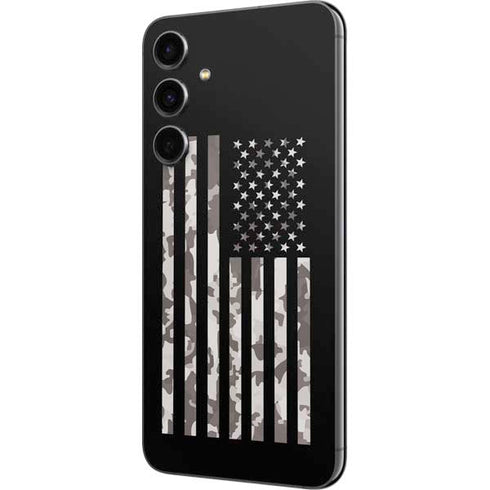 Black and White Camo American Flag Galaxy S23 FE Skin