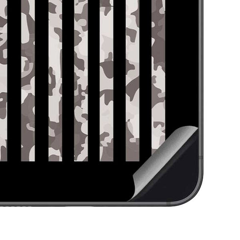 Black and White Camo American Flag Galaxy S23 FE Skin