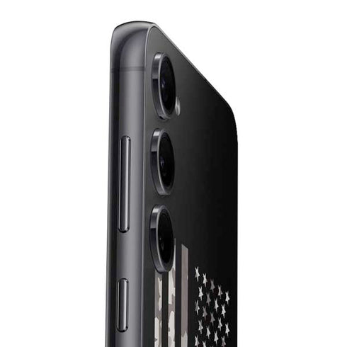 Black and White Camo American Flag Galaxy S23 Plus Skin